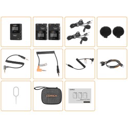 Comica Audio Boom X-D PRO D2 Ultracompact 2-Person Digital Wireless Microphone System/Recorder (2.4 GHz, Black) Comica Audio Boom X-D PRO D2 Ultracompact 2-Person Digital Wireless Microphone System/Recorder (2.4 GHz, Black)